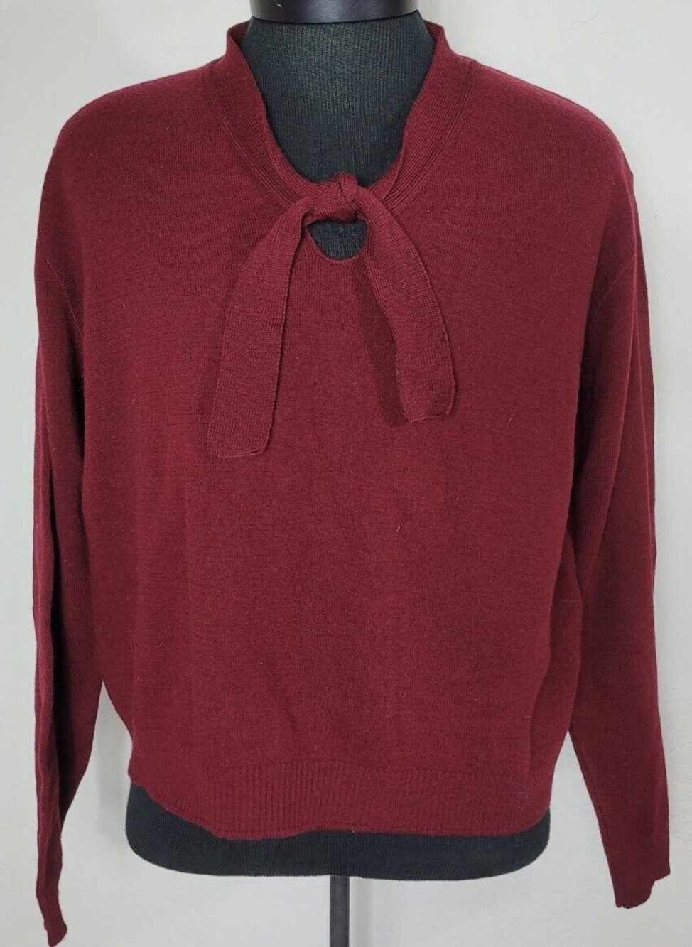 Pendleton Burgundy Top Blouse Sweater size 42 Vintage